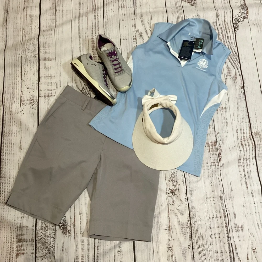707. Adidas ClimaLite Gray Golf Shorts Size 12 NWOT